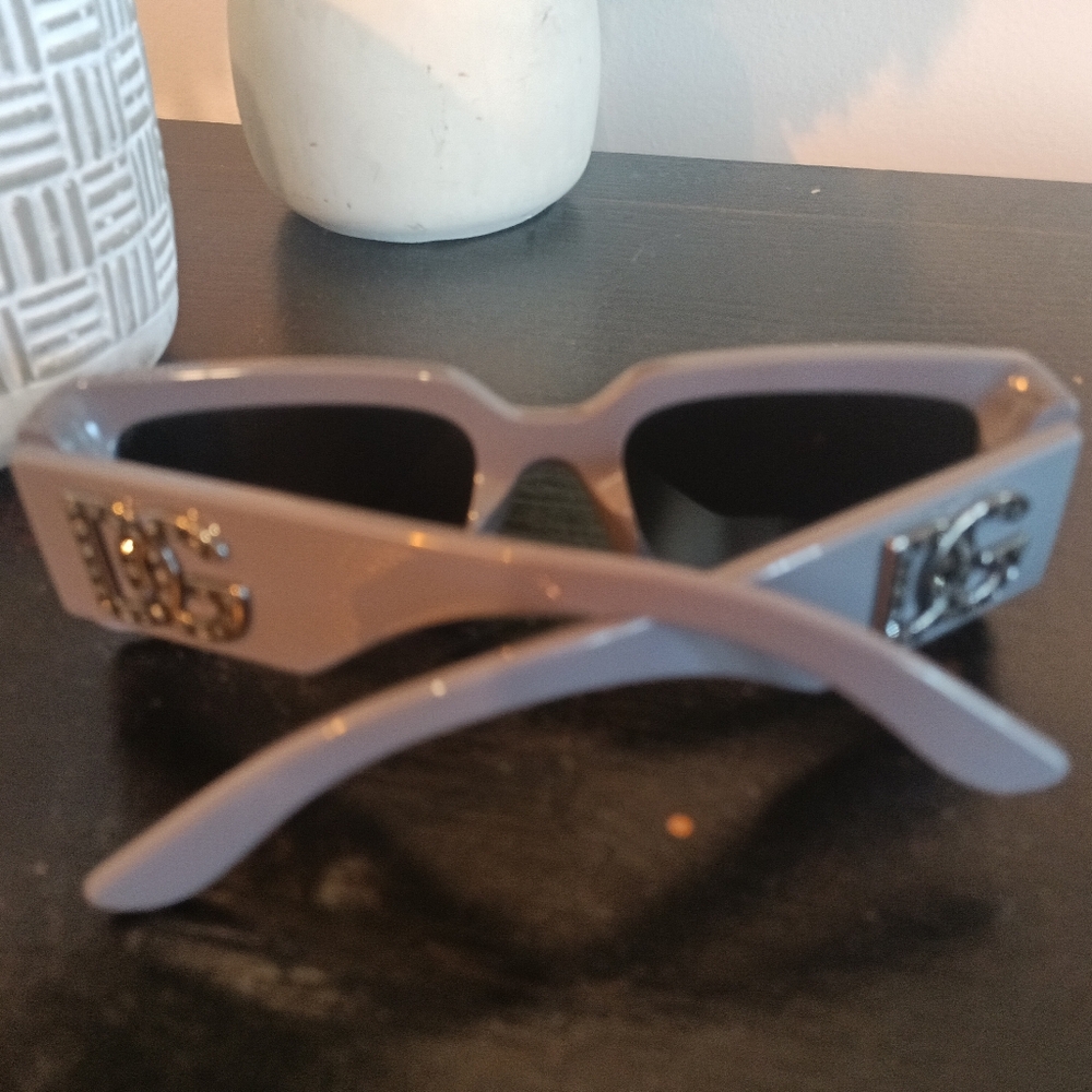 D&G Rectangular Rhinestone Sunglasses - Picture 2 of 5